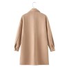 zach women's simple collar single breasted long sleeve medium length shirt dress Zach Women's Simple Collar Single-Breasted Long Sleeve Medium-Length Shirt Dress 4