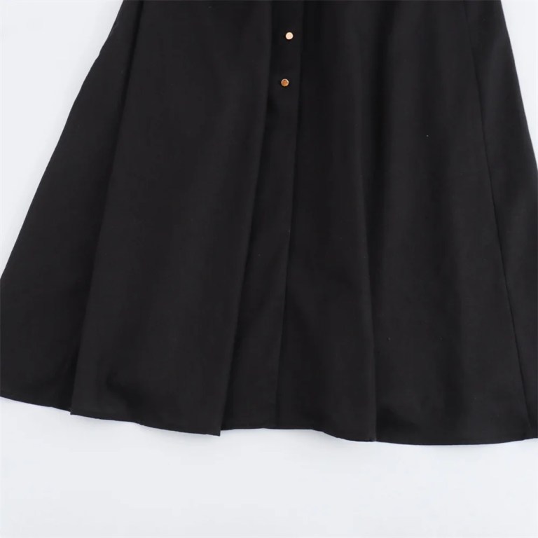 Women's Summer linen blend midi shirt style sleeveless dress 6