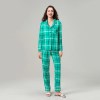 christmas matching pyjama set plaid print long sleeve top & drawstring pants fall sleepwear Christmas Matching Pyjama Set - Plaid Print Long Sleeve Top & Drawstring Pants - Fall Sleepwear