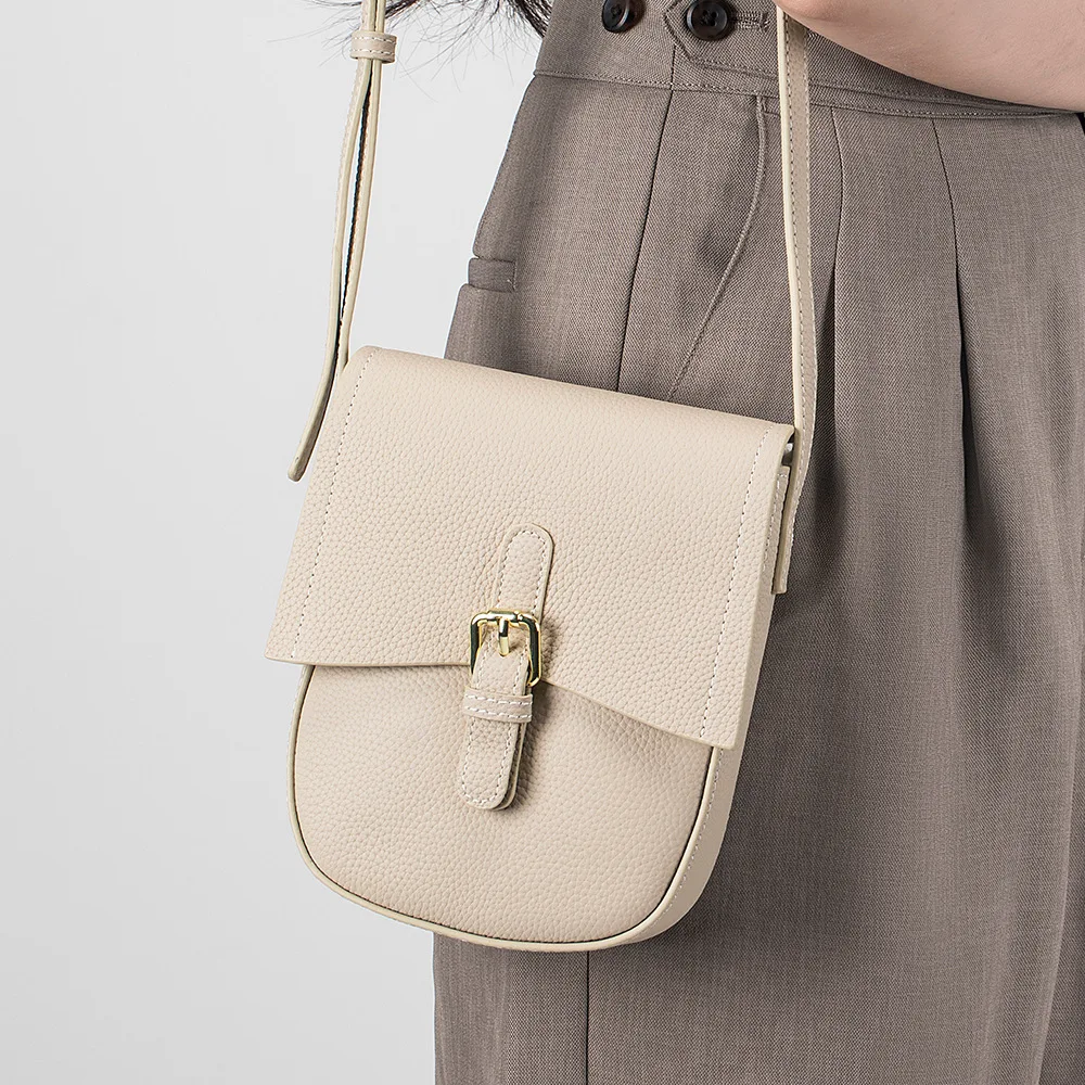 Women's Genuine Leather Square Shoulder Bag - Luxury Cowhide Crossbody Tote 2