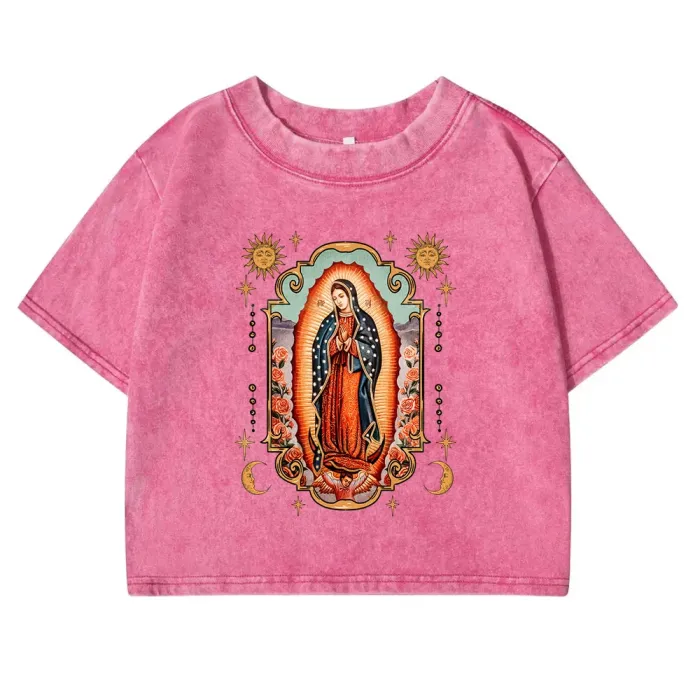Guadalupe Printed Women’s T-Shirt – 100% Cotton Retro Crop Tee | Free Shipping Australia-wide at Kouwi.com 2