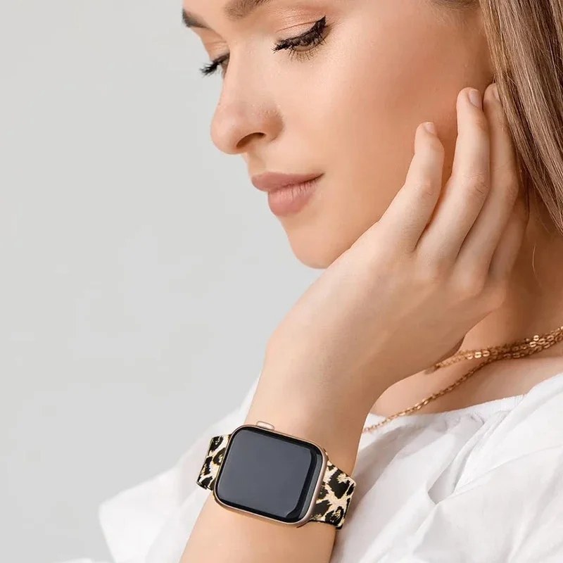 Leopard Silicone Strap for Apple Watch Band 5