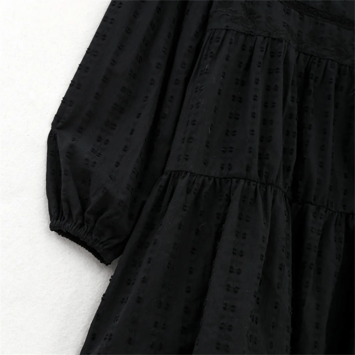 wills black boho slip over short mini dress Wills Black Boho Slip Over Short Mini Dress 6