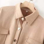 zach ailsa women's lapel long sleeved single breasted casual mid length jacket, Zach Ailsa Women's Lapel Long Sleeved Single Breasted Casual Mid-Length Jacket, 4