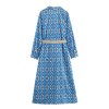 alsa summer retro print midi shirt dress ALSA Summer Retro Print Midi Shirt Dress 2