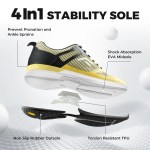 FitVille Men's Wide Pickleball Shoes Tennis Shoes Full Court Tennis Sneakers with Arch Support Lightweight Non-slip Sports Shoe 4
