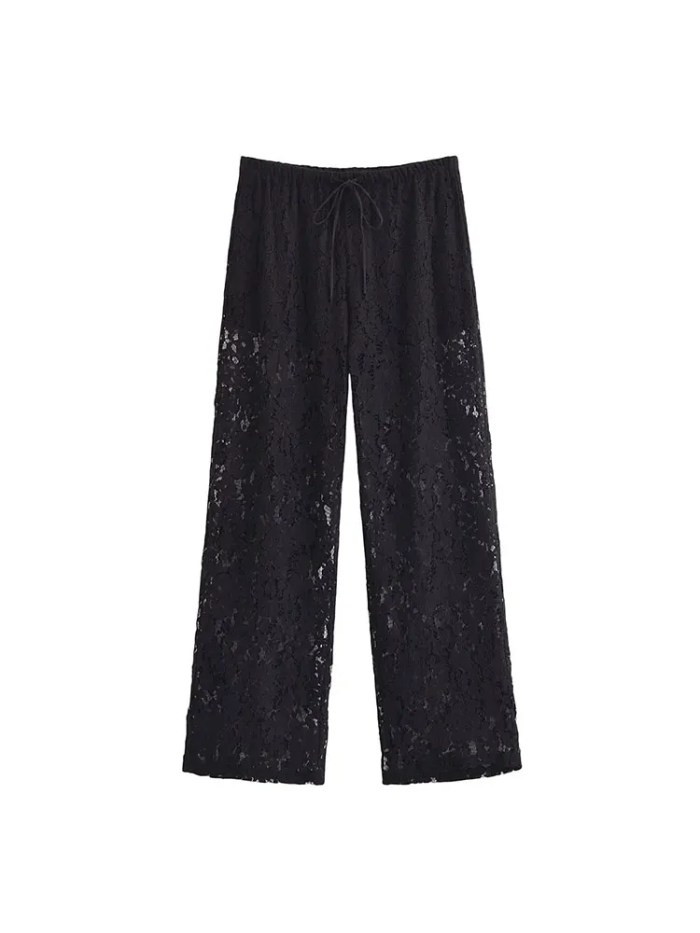 women's black lace festival pants sets Women's Black Lace Festival Pants Sets 3