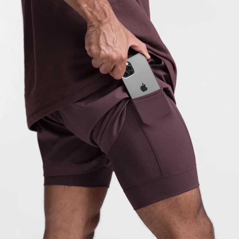 Men's Breathable Double Layer Quick Dry sport shorts 1