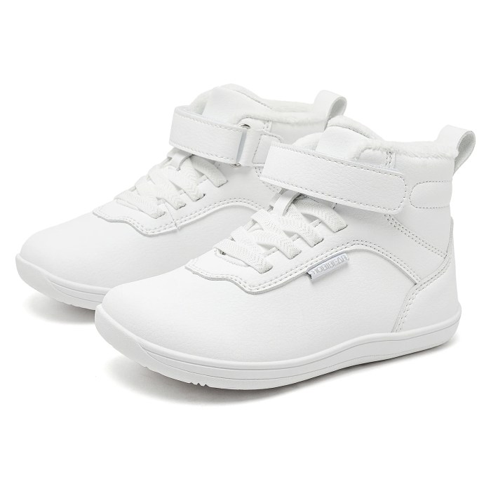 hobibear kids winter barefoot faux fur lined ankle hook loop high top sneaker shoes HOBIBEAR Kids Winter Barefoot Faux Fur Lined Ankle Hook-Loop High Top Sneaker Shoes 2