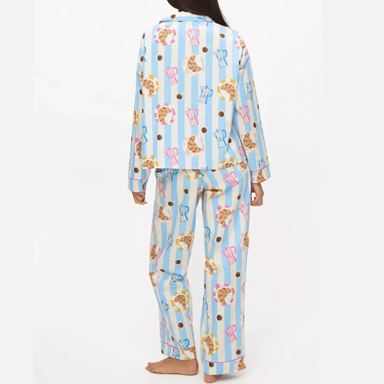 women's 2 piece aesthetic pattern print loungewear set coffee Women's 2 Piece Aesthetic Pattern Print Loungewear Set Coffee 2