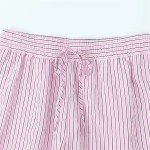 Zach Women\'s Casual Striped Shirt & High-Waisted Shorts Set 6