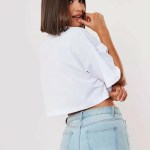Women's Short Sleeve Navel Crop Top 2