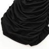 Zach Women's Slim Fit Solid Color Pleated Dress with Shoulder Pads 4