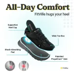 FitVille Men's Walking Shoes Extra Wide Lightweight Sneakers for Flat Feet Arch Fit Heel Pain Relief Non-Slip Running Shoes 4