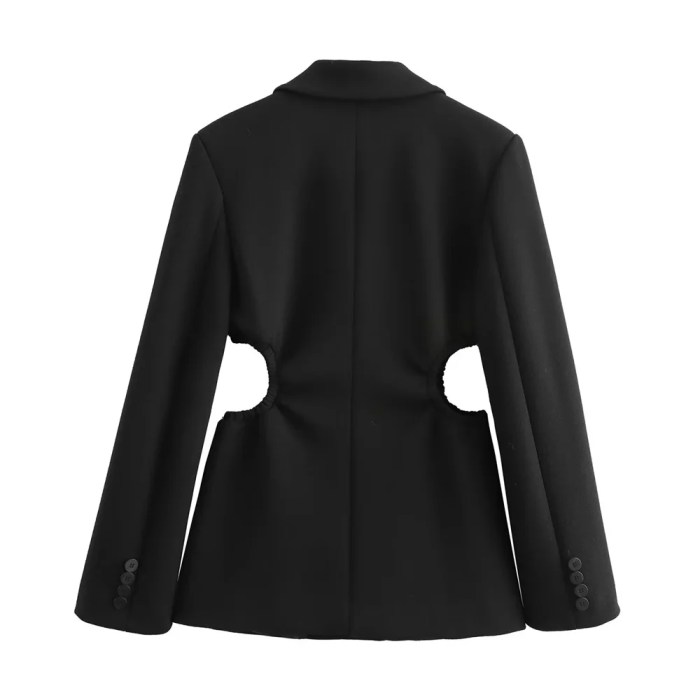 zach women's retro single breasted open design casual suit solid color long sleeve jacket Zach Women's Retro Single-Breasted Open Design Casual Suit Solid Color Long Sleeve Jacket 2