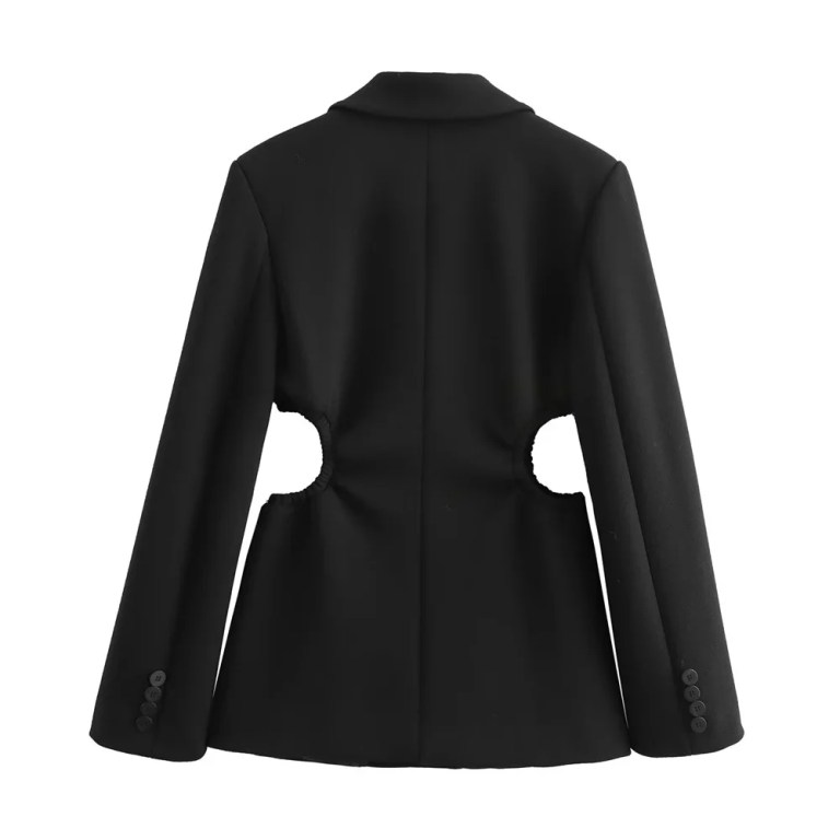zach women's retro single breasted open design casual suit solid color long sleeve jacket Zach Women's Retro Single-Breasted Open Design Casual Suit Solid Color Long Sleeve Jacket 2