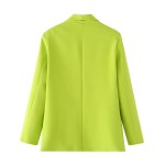 Zach Women's Simple and Elegant Slim Fit Solid Color Pocket Decoration Suit Coat 2