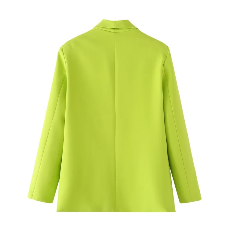 Zach Women's Simple and Elegant Slim Fit Solid Color Pocket Decoration Suit Coat 2