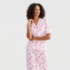 Women's 2 Piece Strawberry Striped Loungewear Pjs Set 5