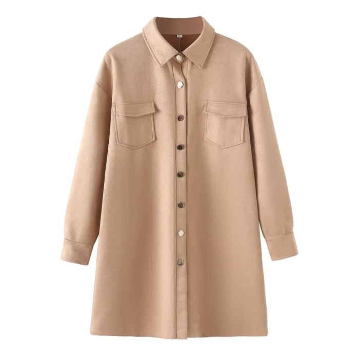 zach women's simple collar single breasted long sleeve medium length shirt dress Zach Women's Simple Collar Single-Breasted Long Sleeve Medium-Length Shirt Dress 3