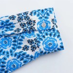ALSA Summer Retro Print Midi Shirt Dress 6
