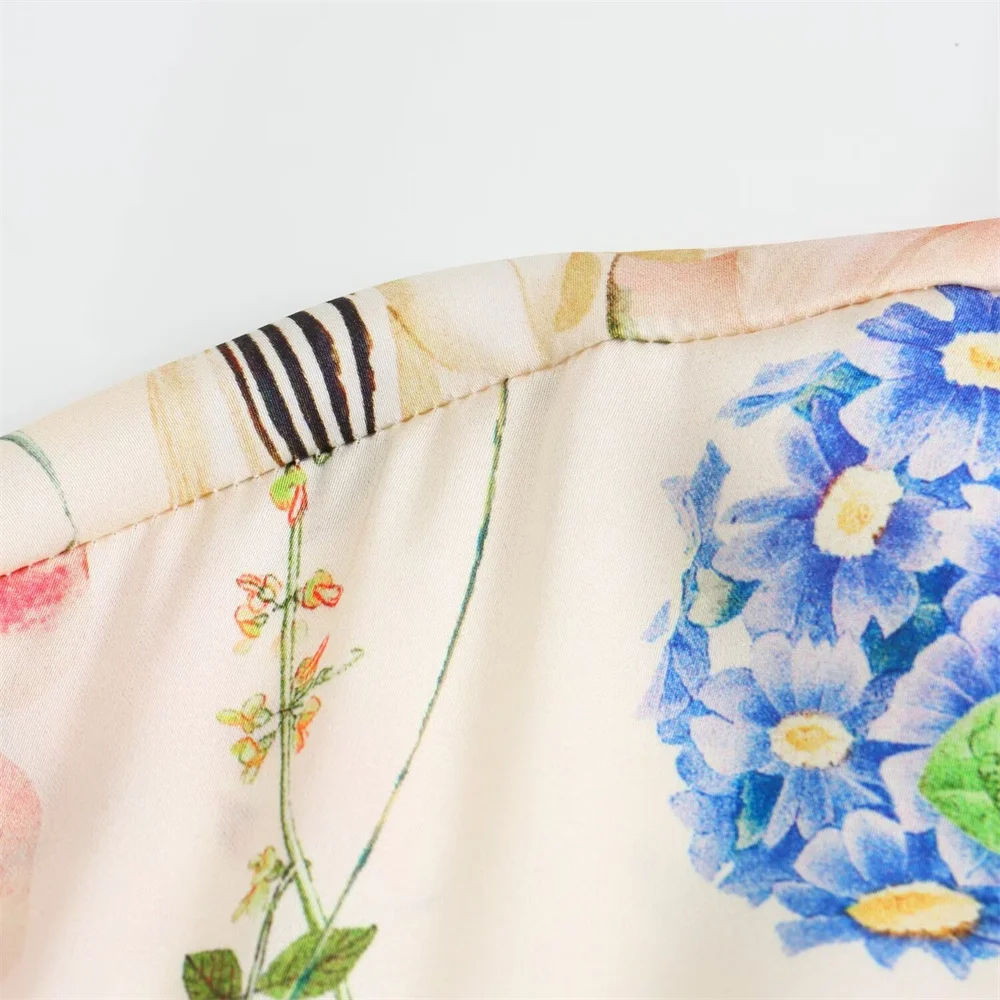 Women's Floral Shirt Dress Mini 4