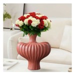soga 28x30cm ornament large matte red vases countertop decoration