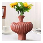 soga 28x30cm ornament large matte red vases countertop decoration