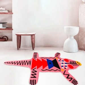 Aztec Animal Shape Geo Floor Rug