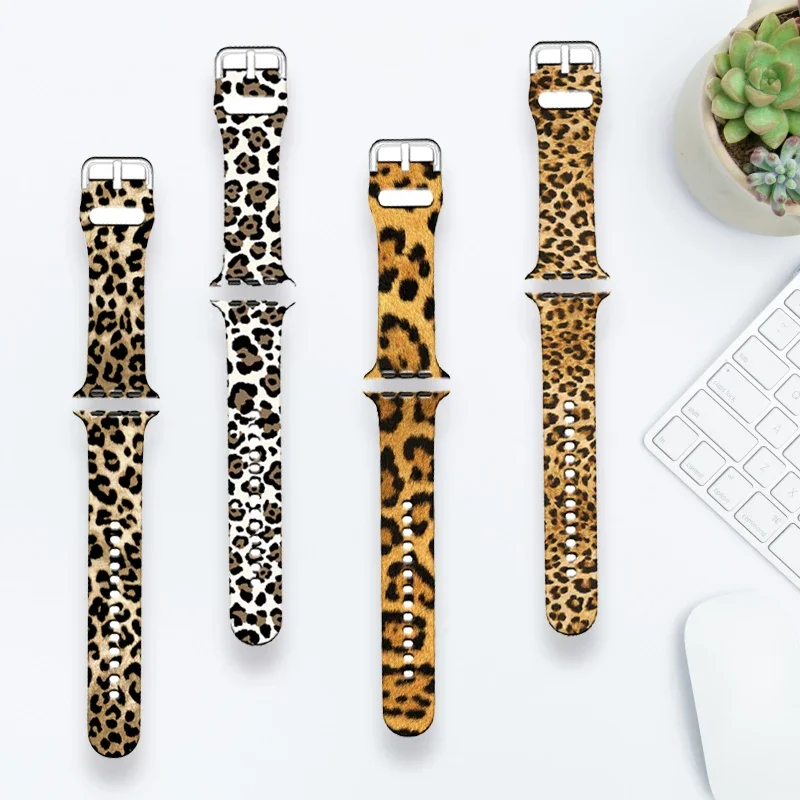 Leopard Silicone Strap for Apple Watch Band 4