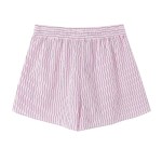 Zach Women\'s Casual Striped Shirt & High-Waisted Shorts Set 4