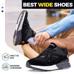 FitVille Men's Walking Shoes Extra Wide Lightweight Sneakers for Flat Feet Arch Fit Heel Pain Relief Non-Slip Running Shoes 2