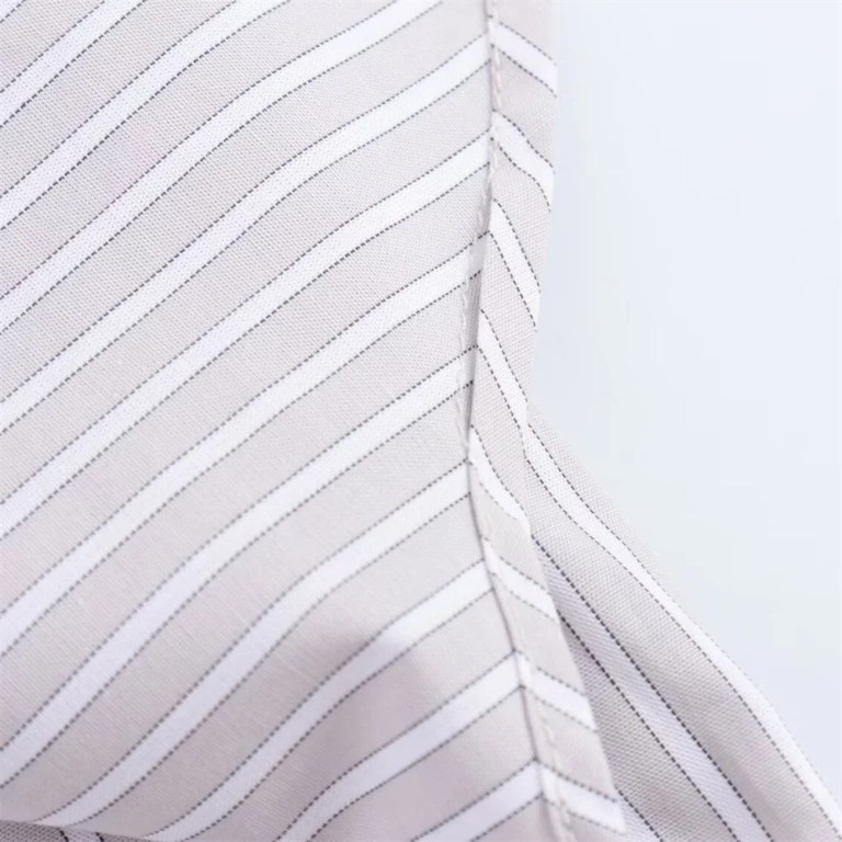 zach women's striped poplin long sleeve loose casual shirt Zach Women's Striped Poplin Long Sleeve Loose Casual Shirt 5