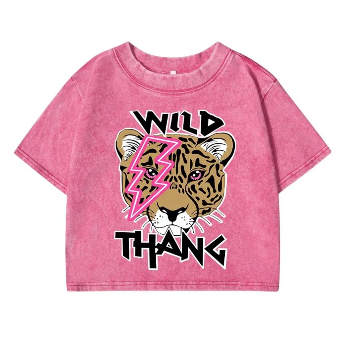 wild thank tiger women washed short crop t shirt Wild Thank Tiger Women Washed Short Crop T Shirt