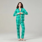 Christmas Matching Pyjama Set - Plaid Print Long Sleeve Top & Drawstring Pants - Fall Sleepwear 5