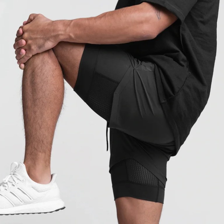 Men's Breathable Double Layer Quick Dry sport shorts 6