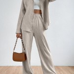 Two-piece vintage Shirt and Pant Loungewear Set 2