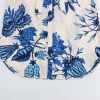 women's flip collar, buckle tie belt, blue floral shirt dress Women's Flip Collar, Buckle Tie Belt, Blue Floral Shirt Dress 4