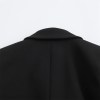 zach women's retro single breasted open design casual suit solid color long sleeve jacket Zach Women's Retro Single-Breasted Open Design Casual Suit Solid Color Long Sleeve Jacket 5