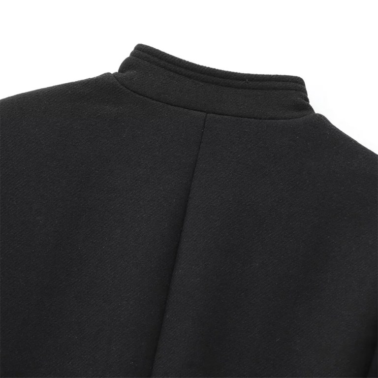 zach women's long sleeve breasted coat with waistband & stand up collar Zach Women\'s Long Sleeve Breasted Coat with Waistband & Stand-Up Collar 6