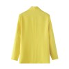 zach women's simple and elegant slim fit solid color pocket decoration suit coat Zach Women's Simple and Elegant Slim Fit Solid Color Pocket Decoration Suit Coat 4