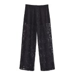 Women's Black Lace Festival Pants Sets 4