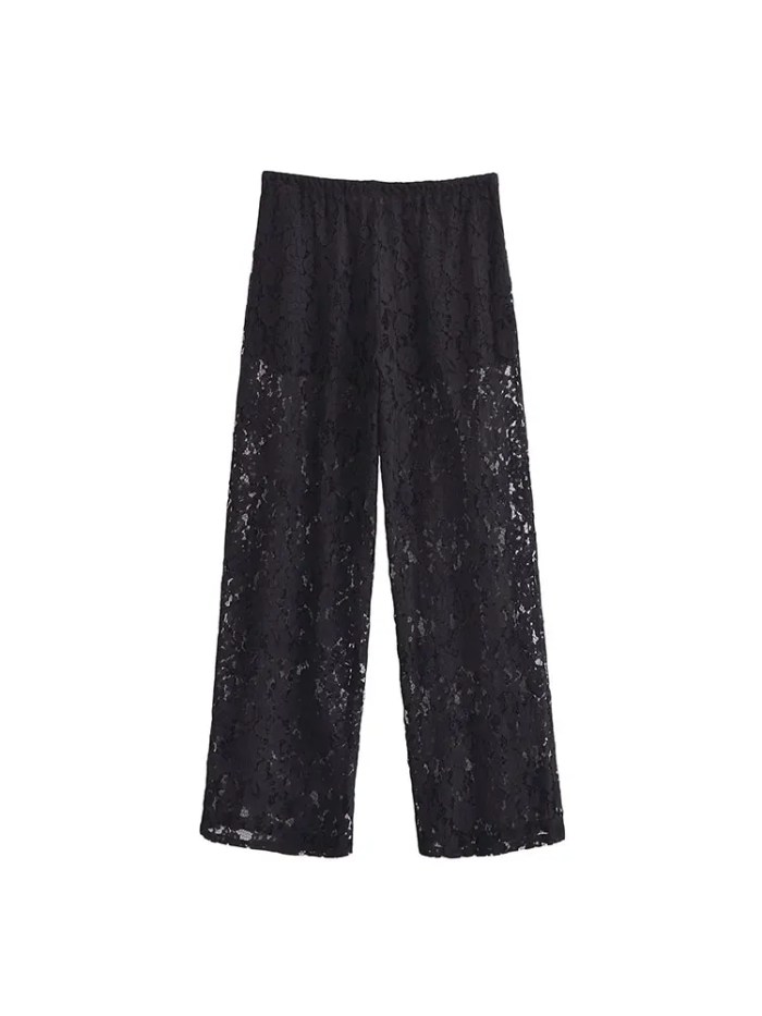 women's black lace festival pants sets Women's Black Lace Festival Pants Sets 4