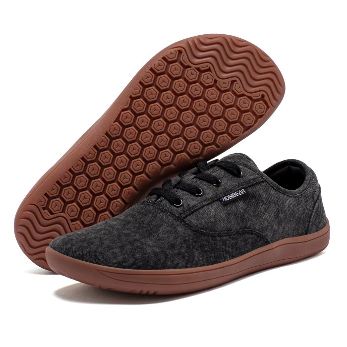 HOBIBEAR Men Barefoot Shoes Unisex Canvas Minimalist Sneakers Zero Drop Sole Wide Width Fashion Shoes 3