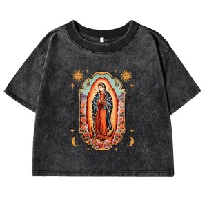 Guadalupe Printed Women’s T-Shirt – 100% Cotton Retro Crop Tee | Free Shipping Australia-wide at Kouwi.com
