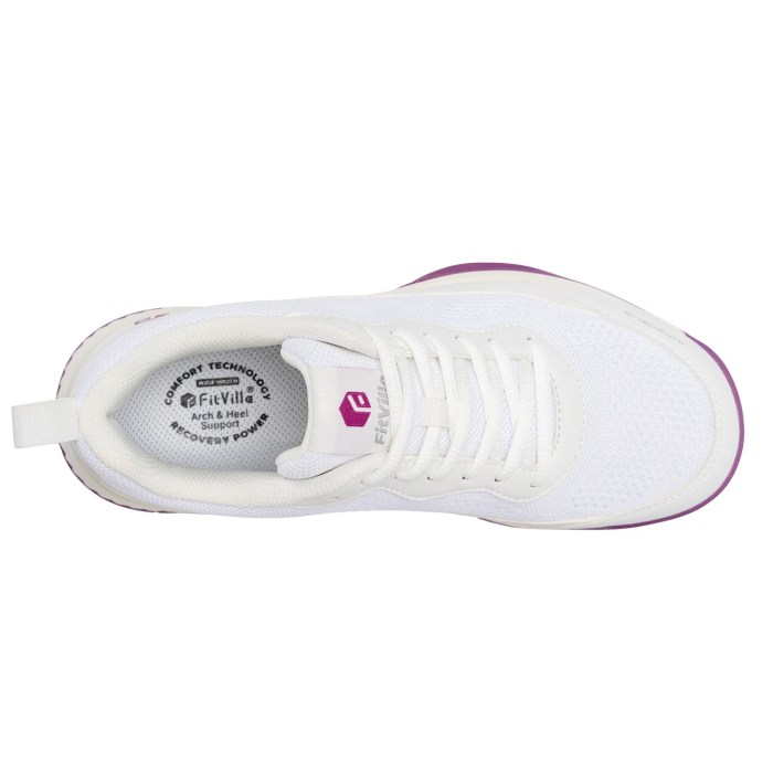 FitVille Women's Wide Fit Pickleball Shoes Tennis Court Shoes Athletic Shoe Court Squash Sneakers for Fat Feet Racquet Sports 6