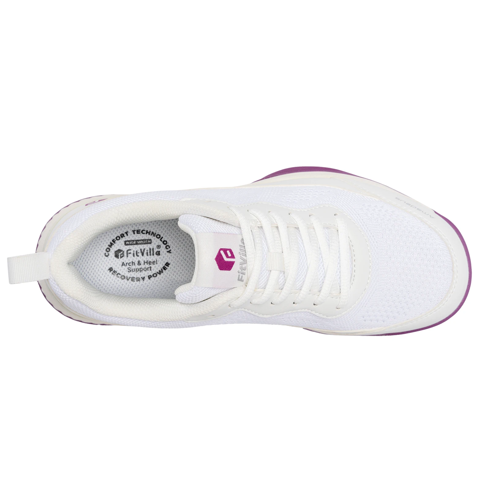 FitVille Women's Wide Fit Pickleball Shoes Tennis Court Shoes Athletic Shoe Court Squash Sneakers for Fat Feet Racquet Sports 6