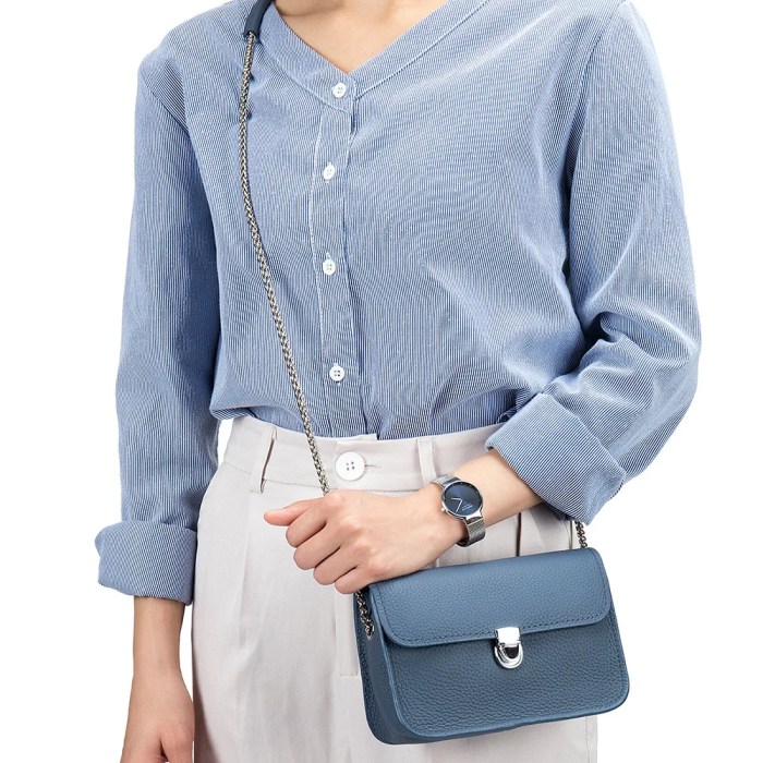 Women's Genuine Leather Chain Shoulder Bag - Cowhide Crossbody Handbag 3