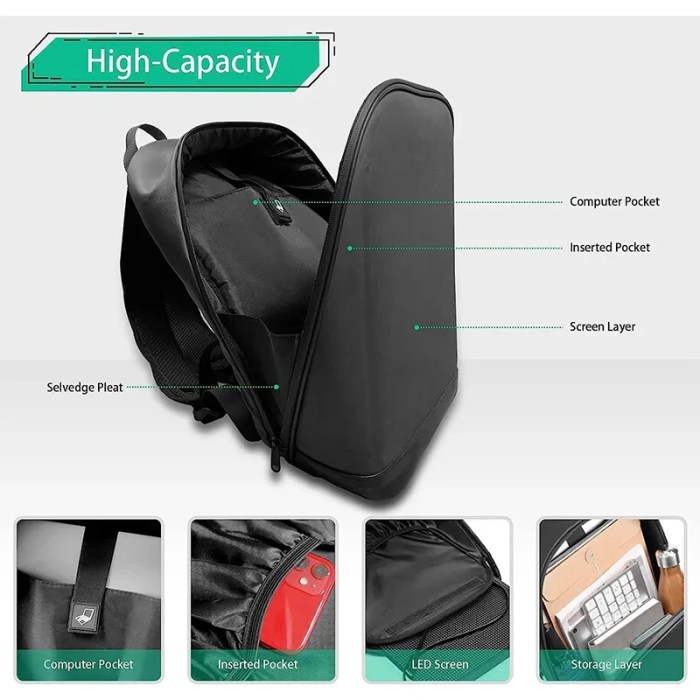 Smart LED Dynamic Backpack - Customizable Bag with Laptop Compartment the perfect gift 5