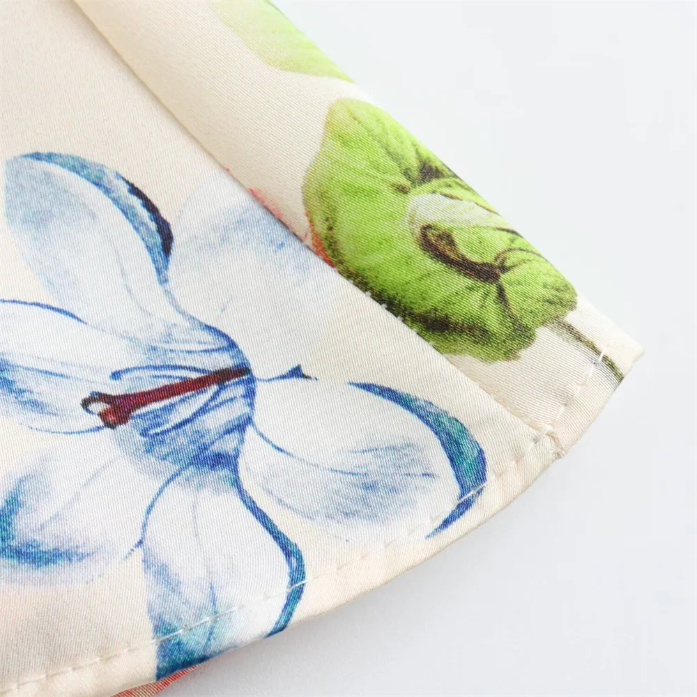 Women's Floral Shirt Dress Mini 6